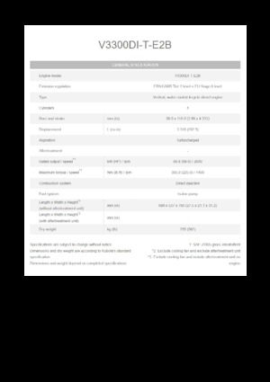 Moteurs Kubota V3300DI-T-E2B