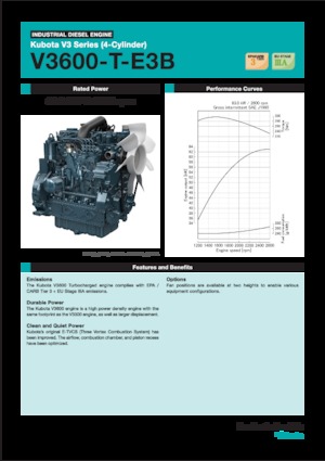 Moteurs Kubota V3600-T-E3B