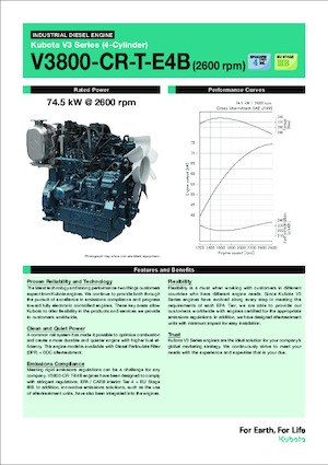 Moteurs Kubota V3800-CR-T-E4B