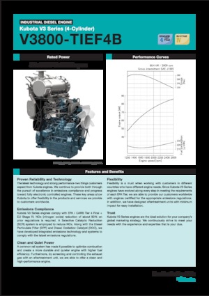 Moteurs Kubota V3800-TIEF4B