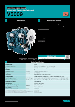 Moteurs Kubota V5009