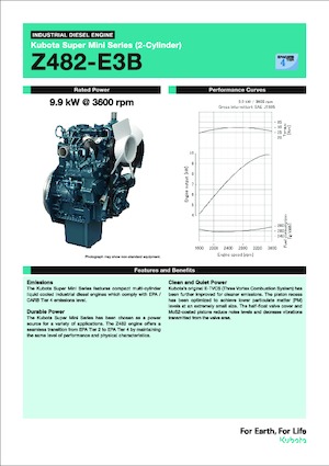 Moteurs Kubota Z482-E3B