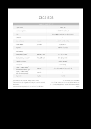 Moteurs Kubota Z602-E2B