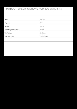 Godets d'excavatrices Caterpillar 830 MM