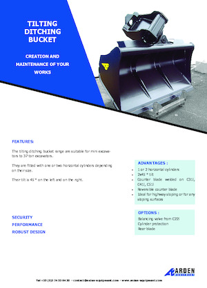 Godets d'excavatrices Arden C31I20