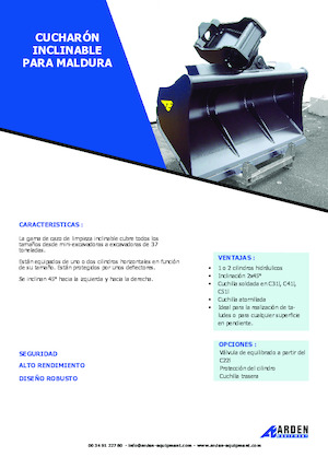 Godets d'excavatrices Arden C31I20