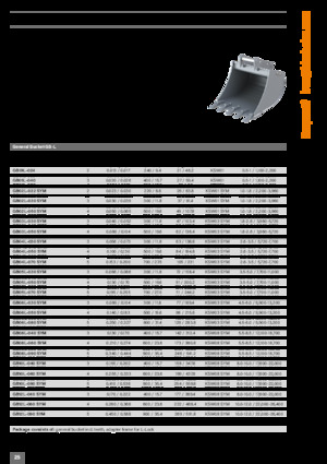 Godets d'excavatrices Kinshofer GB01L-050