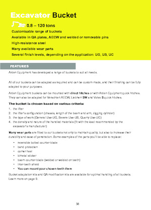 Godets d'excavatrices Arden R60CT1