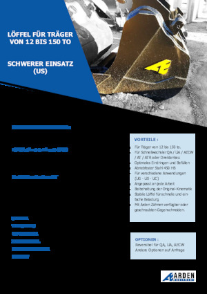 Godets d'excavatrices Arden R30S31