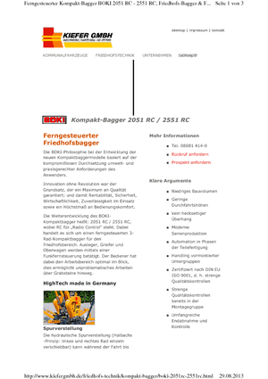 Excavatrices pour cimetières Reform Werke Boki 2551 RC