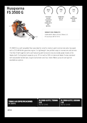 Scies à sol Husqvarna FS 3500 G