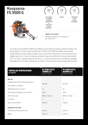 Scies à sol Husqvarna FS 3500 G