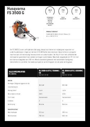 Scies à sol Husqvarna FS 3500 G