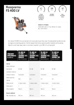 Scies à sol Husqvarna FS 400 LV