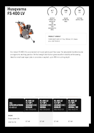 Scies à sol Husqvarna FS 400 LV