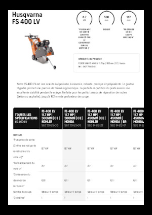 Scies à sol Husqvarna FS 400 LV