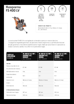 Scies à sol Husqvarna FS 400 LV