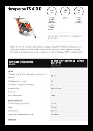 Scies à sol Husqvarna FS 410 D