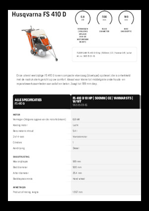 Scies à sol Husqvarna FS 410 D