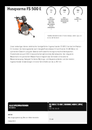 Scies à sol Husqvarna FS 500 E