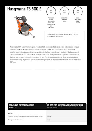 Scies à sol Husqvarna FS 500 E