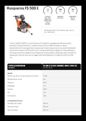 Scies à sol Husqvarna FS 500 E