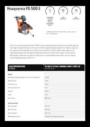 Scies à sol Husqvarna FS 500 E