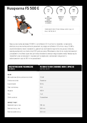 Scies à sol Husqvarna FS 500 E