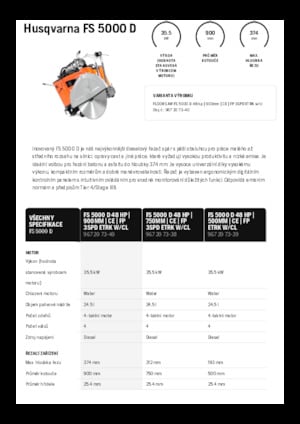 Scies à sol Husqvarna FS 5000 D
