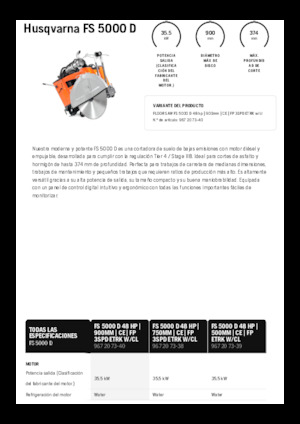 Scies à sol Husqvarna FS 5000 D
