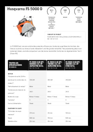 Scies à sol Husqvarna FS 5000 D
