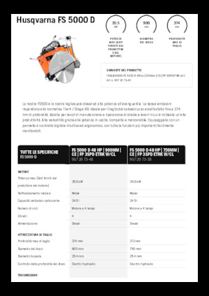 Scies à sol Husqvarna FS 5000 D