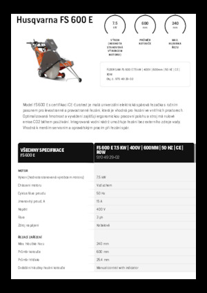 Scies à sol Husqvarna FS 600 E