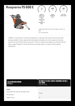 Scies à sol Husqvarna FS 600 E