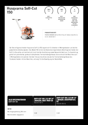 Scies à sol Husqvarna Soff-Cut® 150
