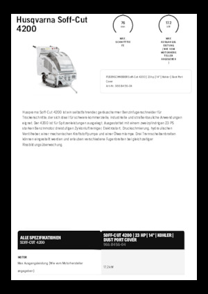 Scies à sol Husqvarna Soff-Cut® 4200