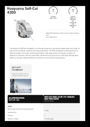 Scies à sol Husqvarna Soff-Cut® 4200