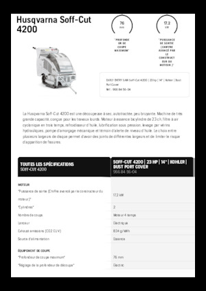 Scies à sol Husqvarna Soff-Cut® 4200