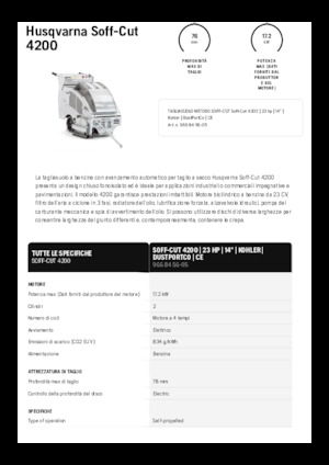Scies à sol Husqvarna Soff-Cut® 4200