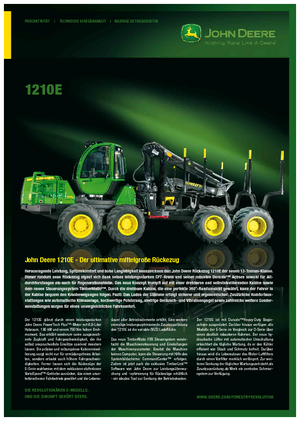 Porteurs forestiers John Deere 1210 E
