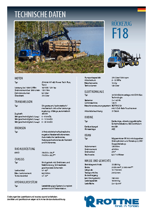 Porteurs forestiers Rottne F 18