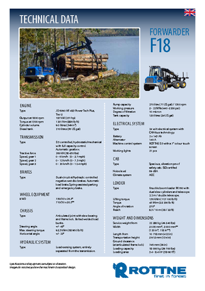 Porteurs forestiers Rottne F 18