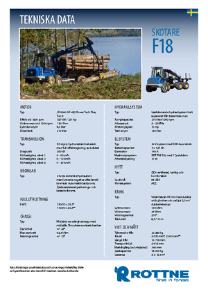 Porteurs forestiers Rottne F 18