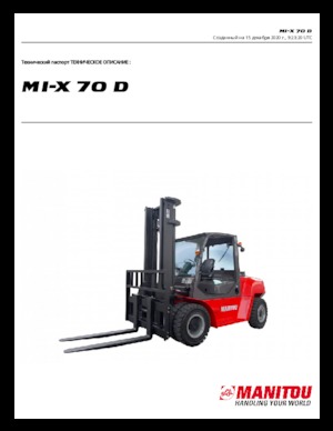 Chariots élevateurs frontaux diesel Manitou MI-X 70 D