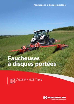 Faucheuses  frontales, disques avec conditionneurs Kongskilde GXF 3605 P
