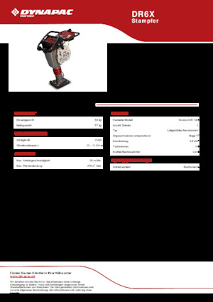 Pilonneuses à essence et diesel Dynapac DR6X 