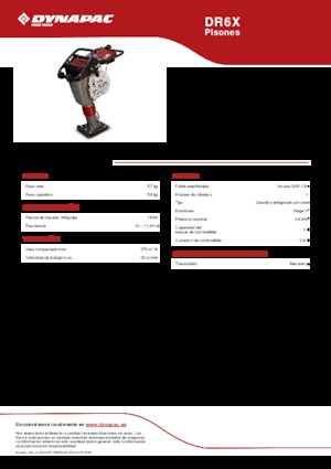 Pilonneuses à essence et diesel Dynapac DR6X 