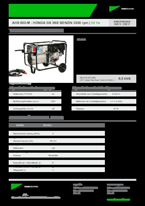 Groupes électrogènes à essence INMESOL AHS 650-M