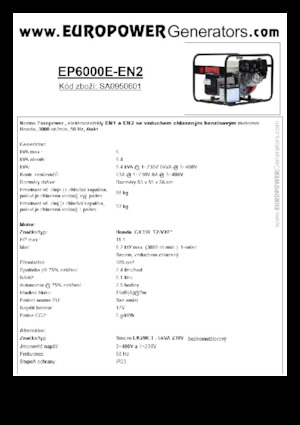 Groupes électrogènes à essence Europower EP6000E-EN2 (S)