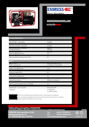 Groupes électrogènes à essence Endress ESE 1006 DBS-GT 